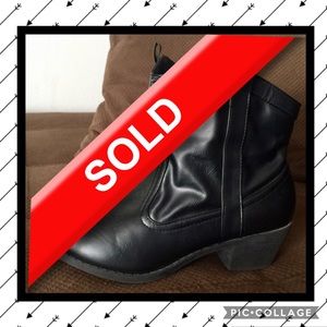Black western style ankle boots. Like new.